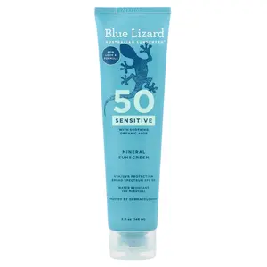 Blue Lizard Australian Sunscreen Sensitive Mineral Sunscreen, SPF 50, 5 fl oz (148 ml)