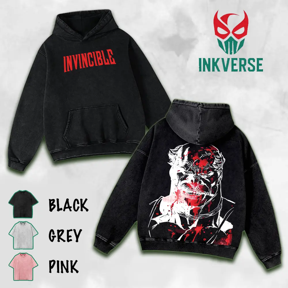 Conquest Invincible Comic TV Series Cartoon Washed Tshirt, Comics Sweatshirt, TV Show Comics Shirt Menswear Top Vintage Washed T-Shirts, streetwear graphic tee lover