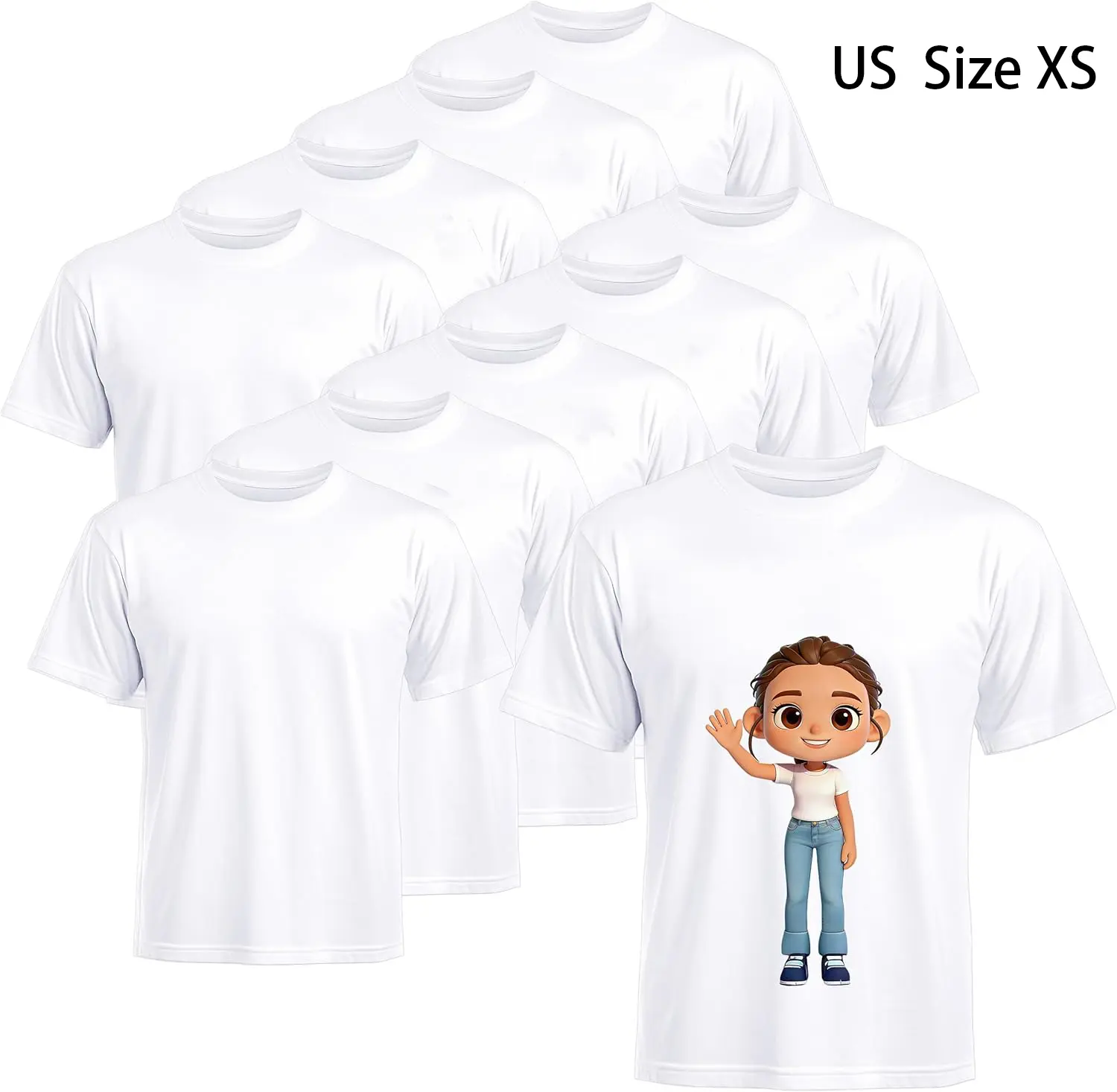 Joyclub 10 PCS Blank T-Shirts for Adults Unisex White Polyester Shirts Sublimation Crew Neck Short Sleeve Team Uniforms for  Fan Shirt DIY, Custom Soccer Team Tees & Class of 2026 Graduation Gifts, summerwins Mid Year Sale