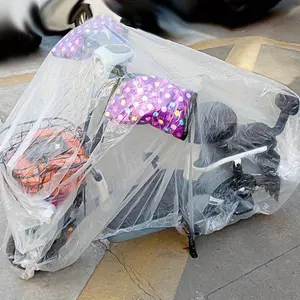 Disposable transparent motorcycle clothing PE film bicycle cover rain and dust proof battery car cover Dustproof Cover