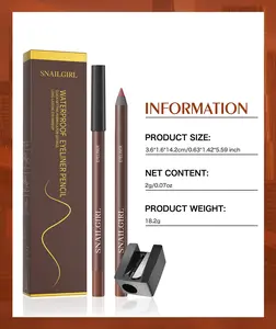 SNAILGIRL Matte Plum Eyeliner Pencil - Waterproof, Smudge-Proof, Smooth, Sharpenable, Alcohol-Free, Long-Lasting, All-Day Stay for Daily & Special Occasion Eye Makeup Enhancement, Waterproof Eyeliner, Smudge Proof Eyeliner