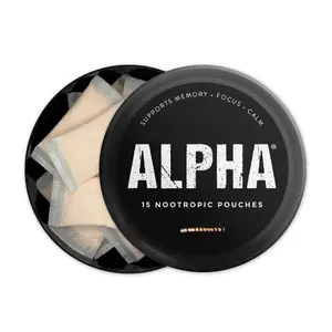 ALPHA Coffee Pouches - 27g Nicotine Replacement Pouch with Alpha-GPC, L-Tyrosine & GABA for Cognitive Performance Support - Flavor, Beverage Nootropics Focus