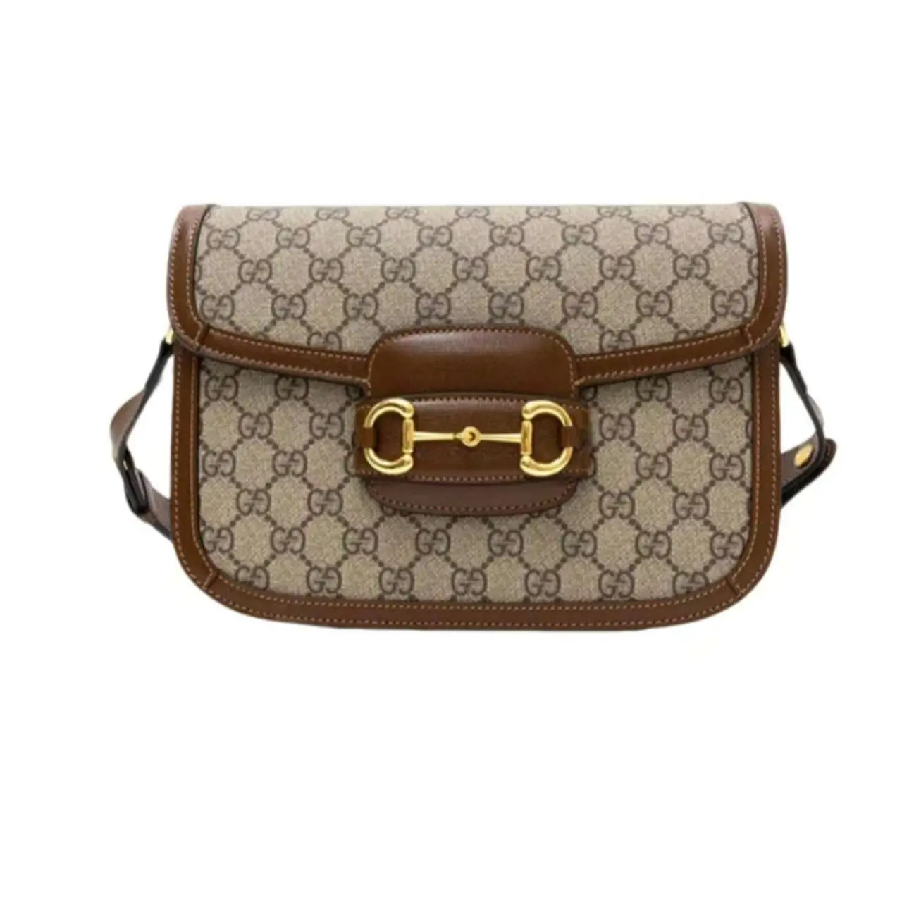 Pre-owned GUCCI Horsebit 1955 Saddle Bag Medium Top Handle Shoulder Crossbody Bag