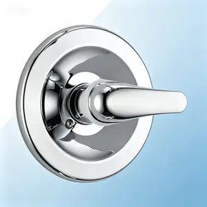 Chrome Bathroom Shower Trim Kit, Single Handle Wall Mount Faucet Trim, Delta Style Compatible, Valve Not Included, Replacement Trim Kit, Chrome Finish, Classic Valve Only PTT188730