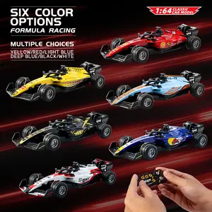 1/64 Pocket Size Mini RC F1 Racing Car, 2.4GHz Portable Remote & App Dual Control, USB Rechargeable Formula Drift Toy, Stress Relief Desktop Game, Birthday & Christmas Gift for Kids & Racing Fans