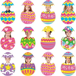 36 Pcs Easter Egg Cutouts with Photo Space for Easter Bulletin Board DIY Craft Spring Classroom Party Wall Decoration