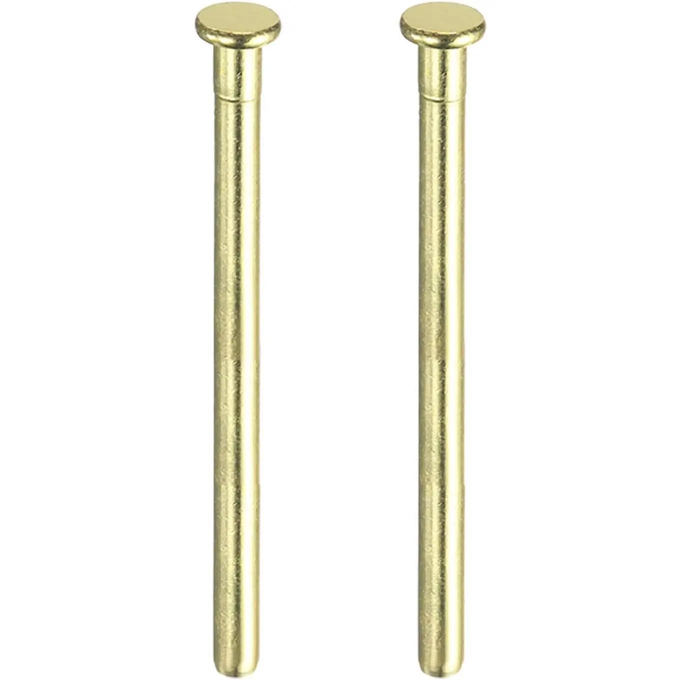 2pcs 3.5-Inch Brushed Metal Door Hinge Security Pins, Removable Gold Interior Replacement Hardware for Residential Wood Doors, Metal Pins