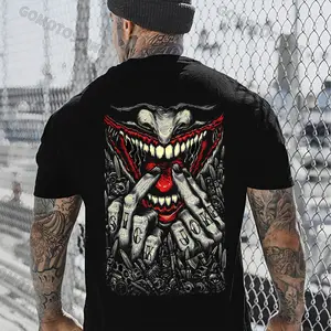 SICK JOKE Joker Mouth Print Men's T-Shirt Graphic Tee Streetwear adult and youth Tee - Retro Vibe, Bold Style
