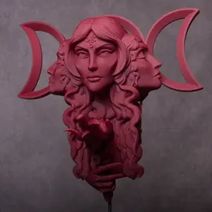 Hecate Bust and Wall Mount - a grounding centerpiece for your altar or sacred corner