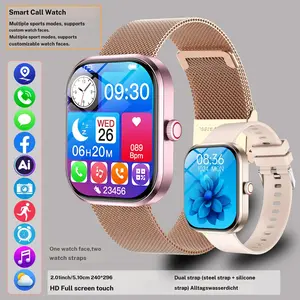 Full touchscreen smart watch, Silicone smart watch, unisex, multiple sports modes, weather, music control, timer, alarm, minimalist design, high-definition screen, app notifications, compatible with Android and iPhone, Multifunctional Smartwatch