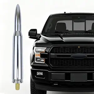 5.5in Aluminum Antenna 50 Cal Truck Antenna Fittings for Ford F150 F250 F350 Raptor Dodge RAM 1500 2500 3500 Chevrolet Silverado GMC Short Replacement Easy Install Vehicle Compatible
