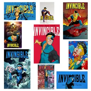 Invincible Old X New Suit Poster |   Cool Anime Canvas Wall Art for Teen Boys Bedroom & Dorm