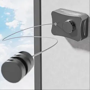 Hidden Retractable Clothesline, Easy Install No Drilling, Wall Mounted Clotheslines, 200.79 Inch Rust Resistant Steel Wire Rope, Telescoping Seamless Installation