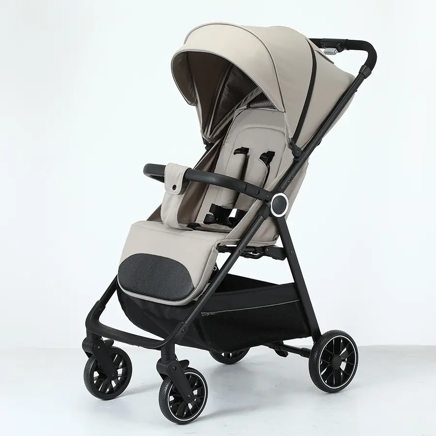 Lightweight Baby Stroller, All-Round Stroller for Babies 0-3 Years Old: One-Click Fold, Zippered Extended Sun Canopy, Only 11.68 lbs, Features Large Storage Basket,  Suitable for Travelling #DealsForYouDays