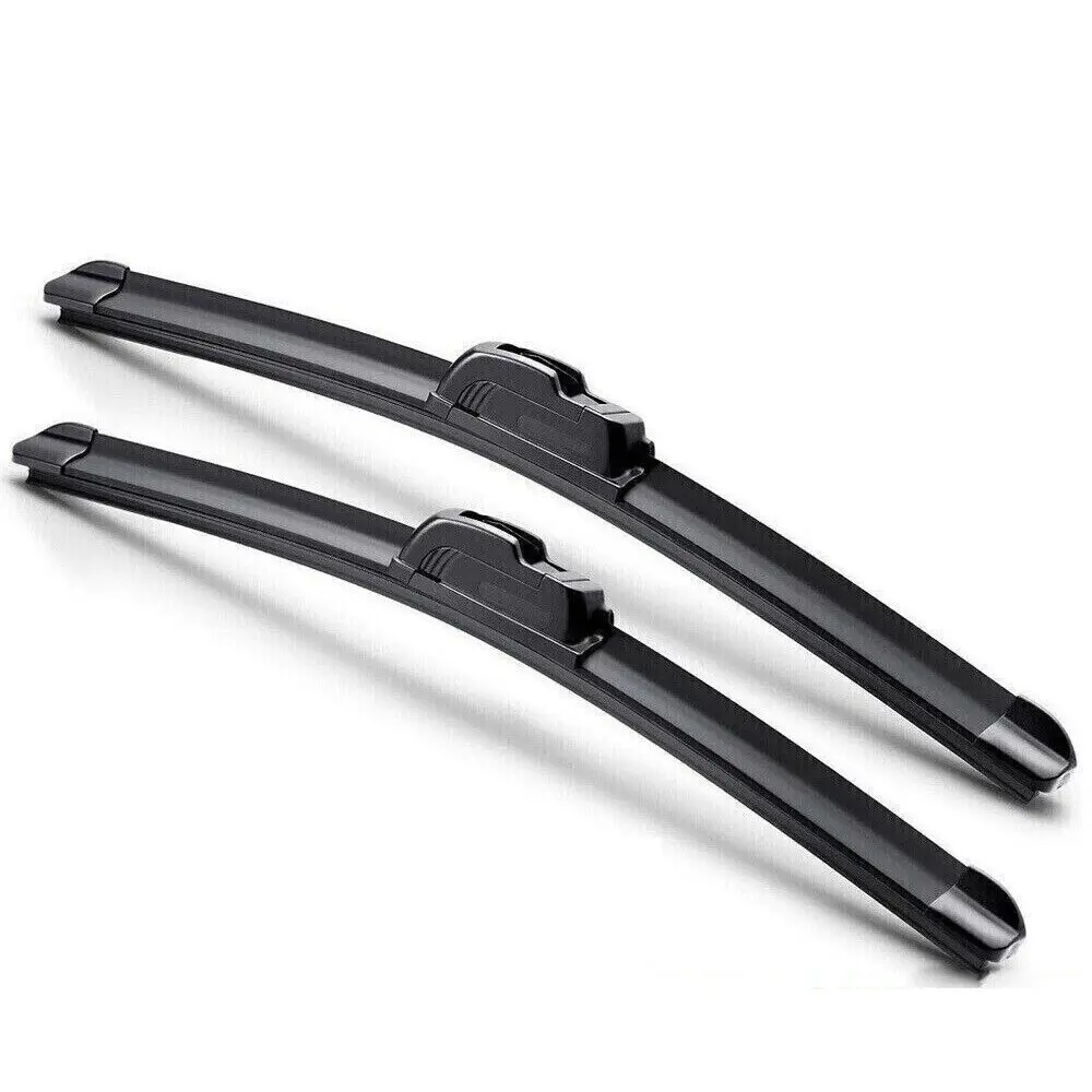 26"+22" Bracketless Silicone Beam Windshield Wiper Blades Set of 2, J-Hook Fit, All-Season Streak-Free Water-Repellent Easy-Install Car Replacement Wipers by Toolupgrade