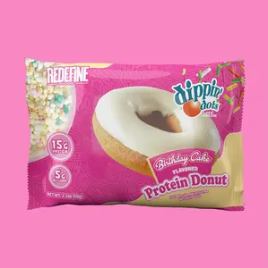 Dippin' Dots Birthday Cake Protein Donut Snack Multi Flavor Desserts Fruit Pastry