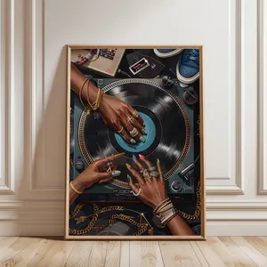 Black Woman Art, Black Woman Wall Art, Trendy Wall Art, Black Girl Wall Art, Fashion, Song Lover, Black girl art, y2k art, dj,