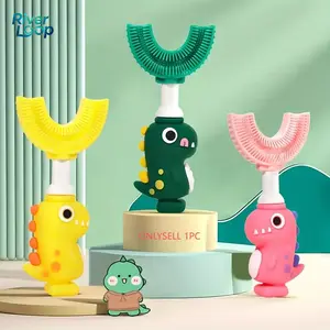 Toothbrush for Ages 2–7, Soft Food-Grade Silicone, 360° Cleaning Design, Portable Toddler Toothbrush