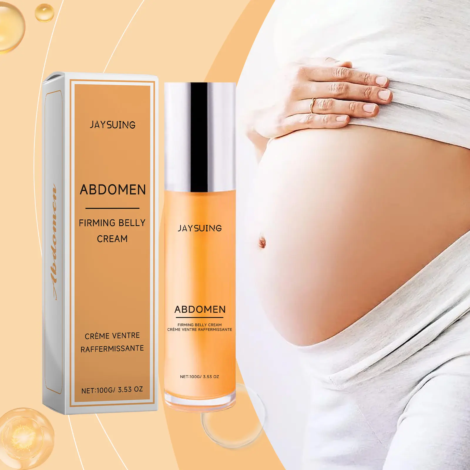 Jaysuing 100g Abdomen Firming Belly Cream - Gentle, Moisturizing Postpartum Stretch Marks Body Care Cream for Abdominal Skin, No Repetitive Features, Single Item