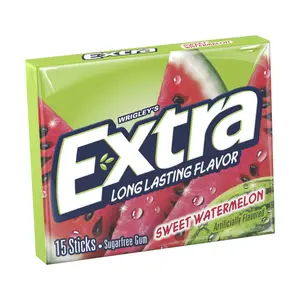 10x Wrigley's Extra Sweet Watermelon Sugar Free Chewing Gum - Juicy Mints Pocket Pack Snack Candy 15ct