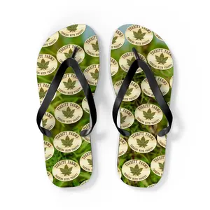 420 enhanced Flip Flops, Stoner themed Sandals, Marijuana Leaf Beach Shoes, Cannabis Lovers Gift, Weed Flip-Flops, Hemp Slip-Ons
