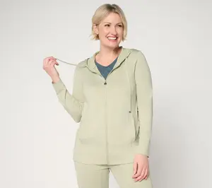 Denim & Co. Active Cool to the Touch Jersey Jacket w/ Hood