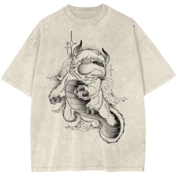 Appa Shirt, Avatar the Last Airbender Shirt, Animated Shirt, Vintage Tee- Unisex Menswear & Womenswear - Streetwear Tops - Casual Cotton Crewneck Shortsleeve Tshirt