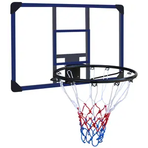 Wall-mounted Basketball Hoop, 35 x 24 inches Basketball Stand Shatterproof Back, Folding Durable Hoop All-weather Mesh for Indoor Outdoor indoor training youth  basketball  hoop