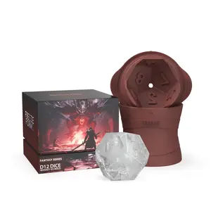 D12 Dice Shaped DND Fantasy Whisky Ice Cube Mold - Level Up Your Drinks