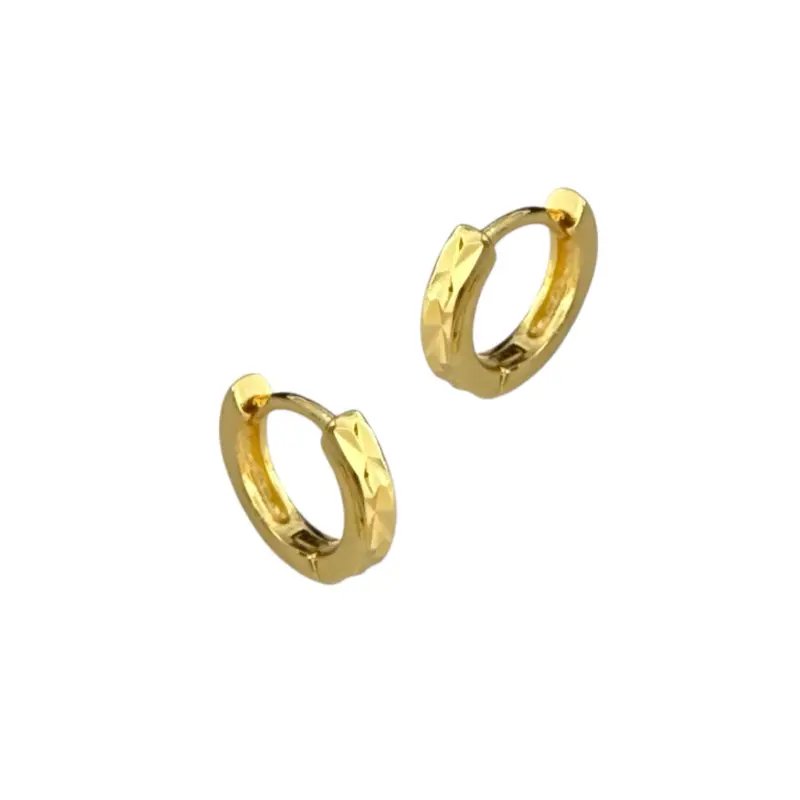 10mm Small Gold Hoop Earrings for Men Women Streetwear Unisex Earrings