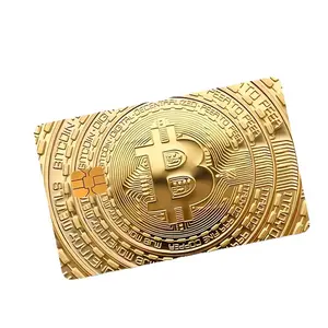 Golden Bitcoin Credit Card Sticker, Ultra-Thin Shiny Matte Feel, Waterproof Scratch-Resistant, Durable for Small Chip Cards, Adhesive Stickers, Graphic Decal, Adhesive Decals