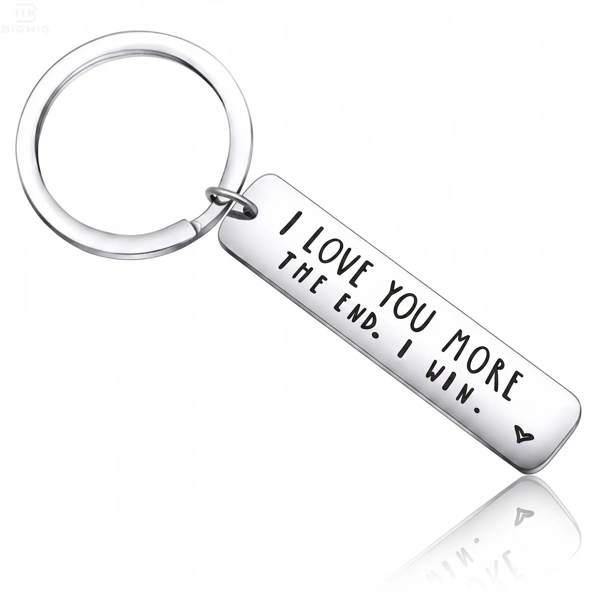 Engraved Message Keychain - Stainless Steel Long Bar Key Ring for Car Keys, Cute Fashion Accessory for Men and Women, Perfect Valentine's Day Couple Gift and Keychain for Bags DealsForYouDays backtoschool