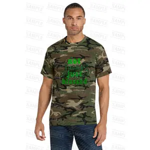 Not Lucky Just Blessed Leopard Port & Co™ Core Cotton Camo Tee