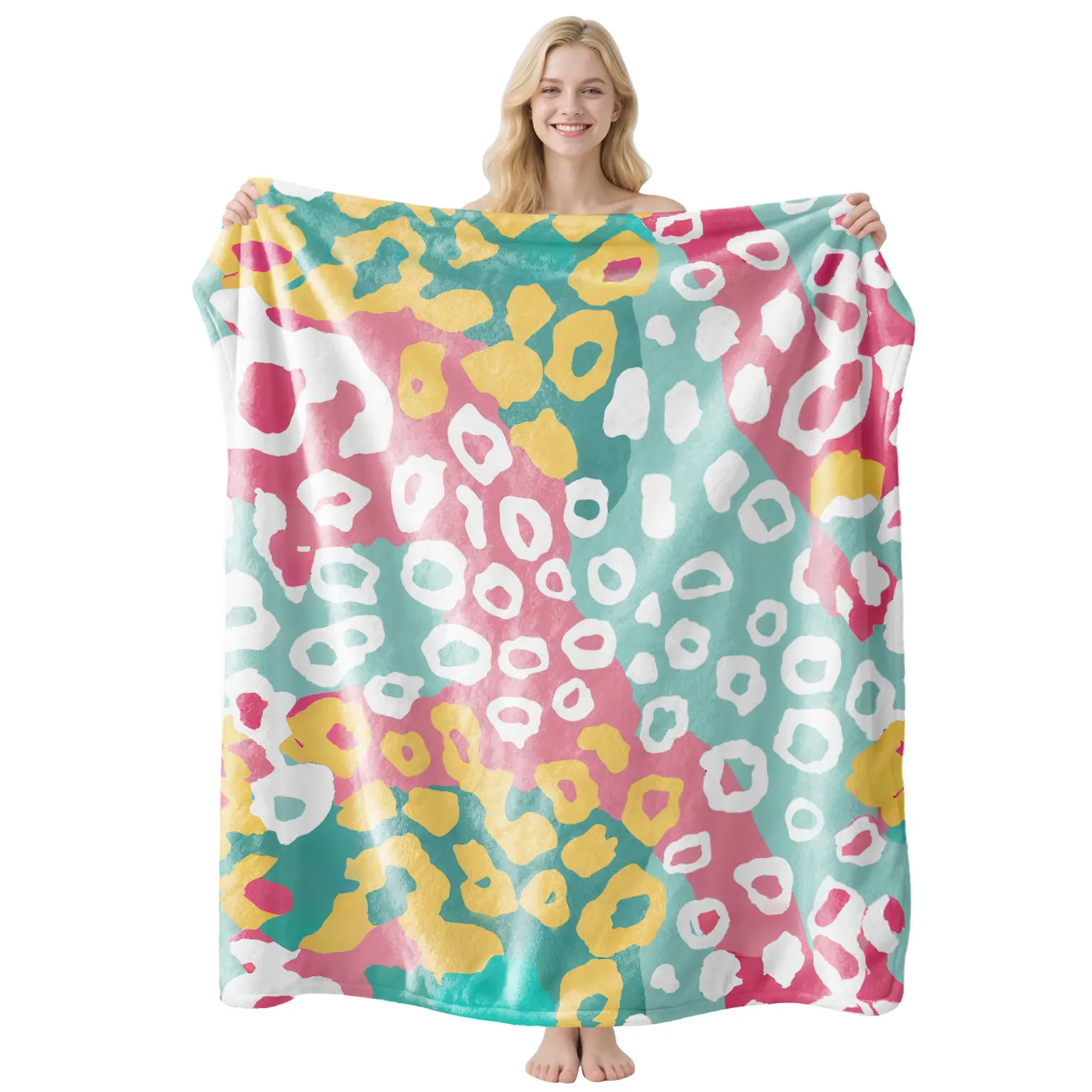 Funny 100 Dollar Bill Pattern Blanket Warm Fluffy Throw Blanket Gift Idea