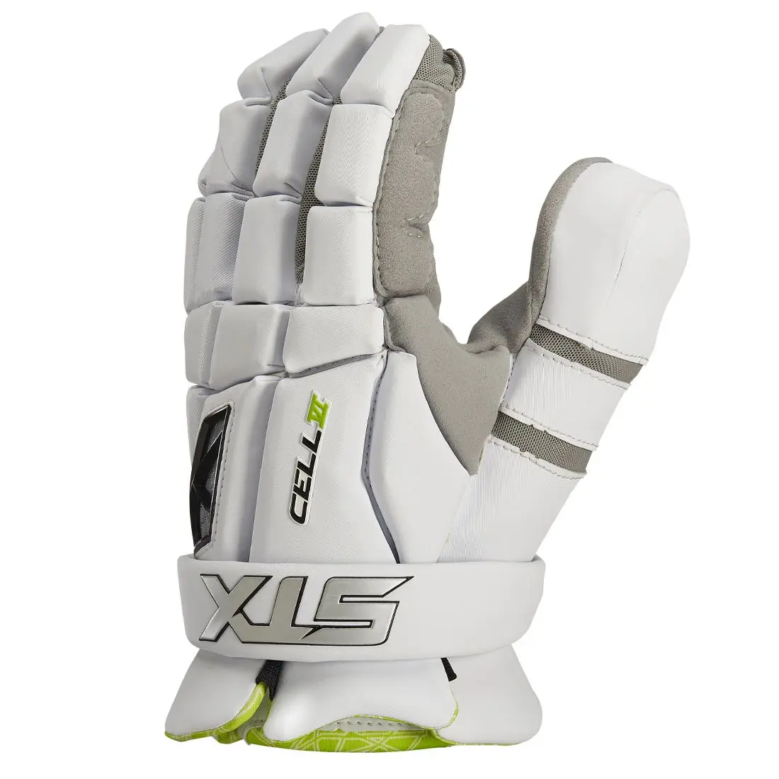 Lacrosse Goalie Performance Sports Gloves - GeoFlex, Expanded Custom Fit, Integrated Cell Protection, Dual Venting, Thicker Folded Thumb Guard, Guard Lock Strap, Handsfree Holster, New Lock Box, STX C3 Compatible