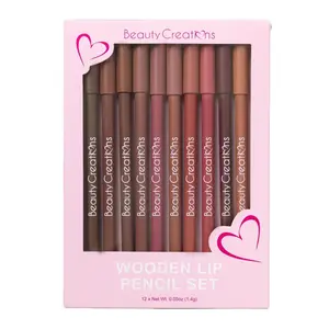 New beauty Creation Lip Liners, Very Creamy Formula, Glides Smoothly, Pigment Rich, Long Wear Wooden Pencils Eyeliner Lipliner Makeup Flawless Cosmetic