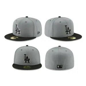 Snapback Baseball Cap – LA Dodgers NY Yankees Braves Pirates Adjustable Flat Brim Hat, Embroidered Team Logo Streetwear Fashion Cap for Men Women, Classic Hip Hop Sports Hat