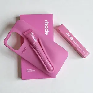 3D Lip Gloss Holder Phone Case Soft Silicone Slim Fit iPhone 11–17 Pro Max Trendy Minimalist Beauty Inspired Design