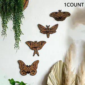 Butterfly Shaped Wall Mounted Propagation Station, Wooden Hanging Plant Holder with Plastic Tubes for Indoor Plants, Minimalist Wall Decor for Rooting Cuttings