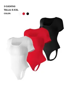 3-Piece Set Multi-Color Women's Elegant Solid Color Bodysuit, Abdominal Control Bodysuit, Butt Lifting Shapewear, All Seasons Ladies Shapewear, Underwear
