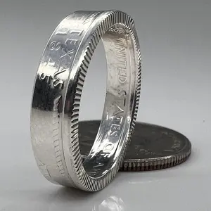 Texas Quarter Coin Ring 90% Silver rings for