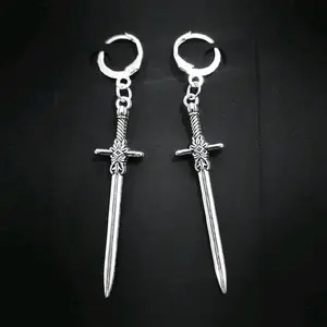 Silver Sword Earrings 021