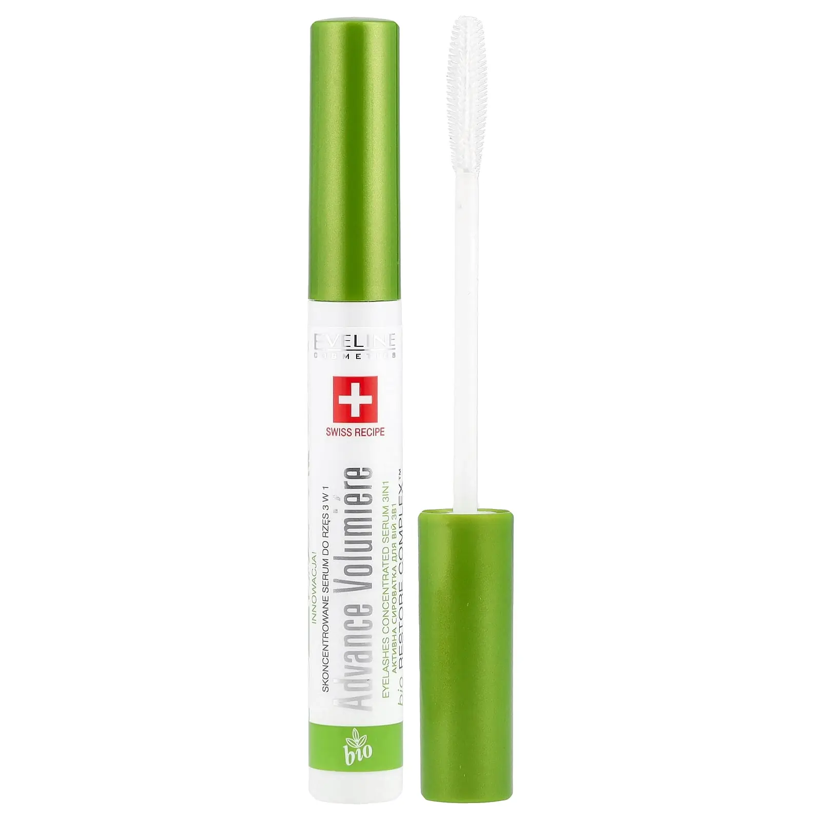 Eveline Cosmetics Advance Volumiere, Eyelashes Concentrated Serum 3 In 1, 0.35 fl oz (10 ml)