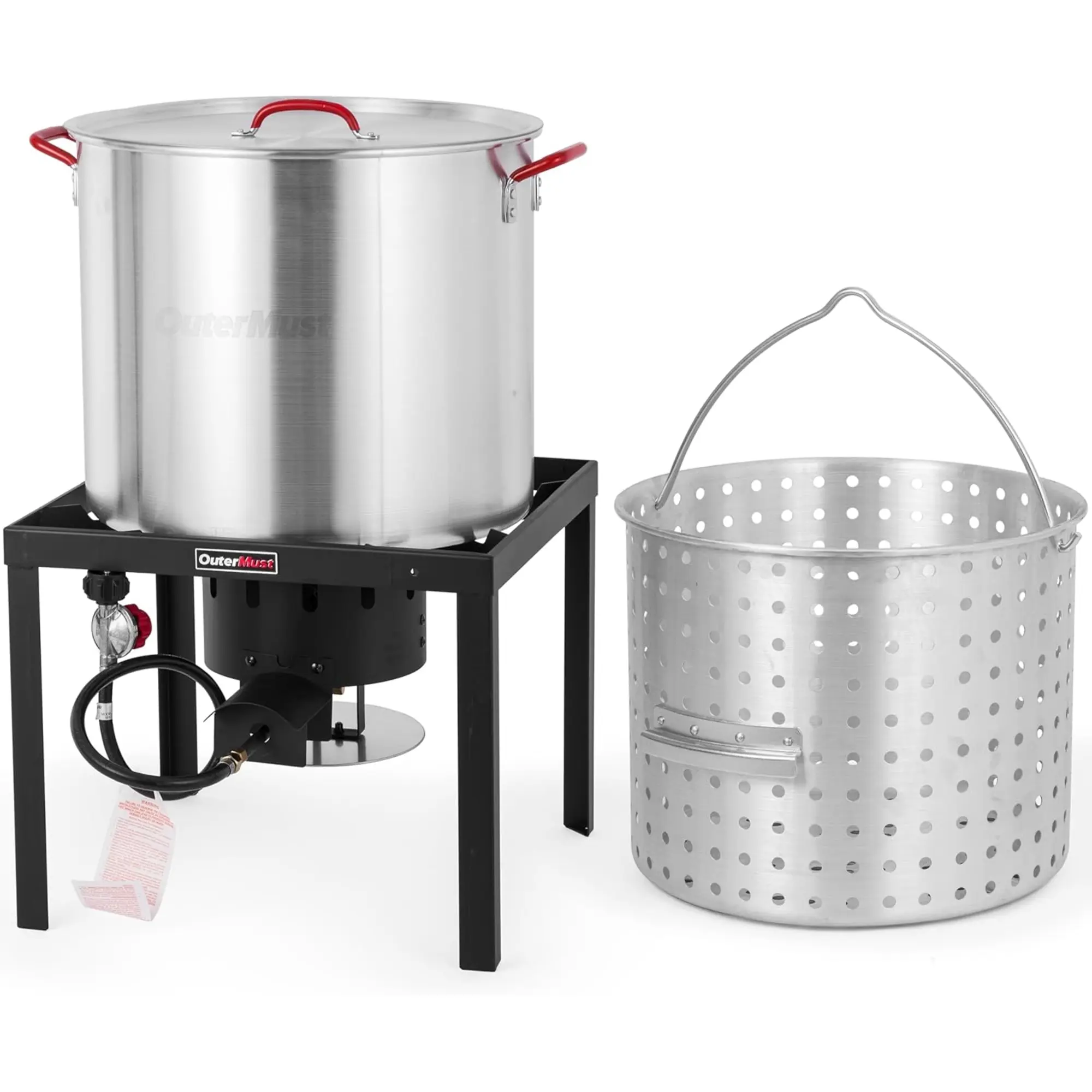 OuterMust SK80-01 80 Qt. Crawfish Boiler Crab Boil Pot And Burner