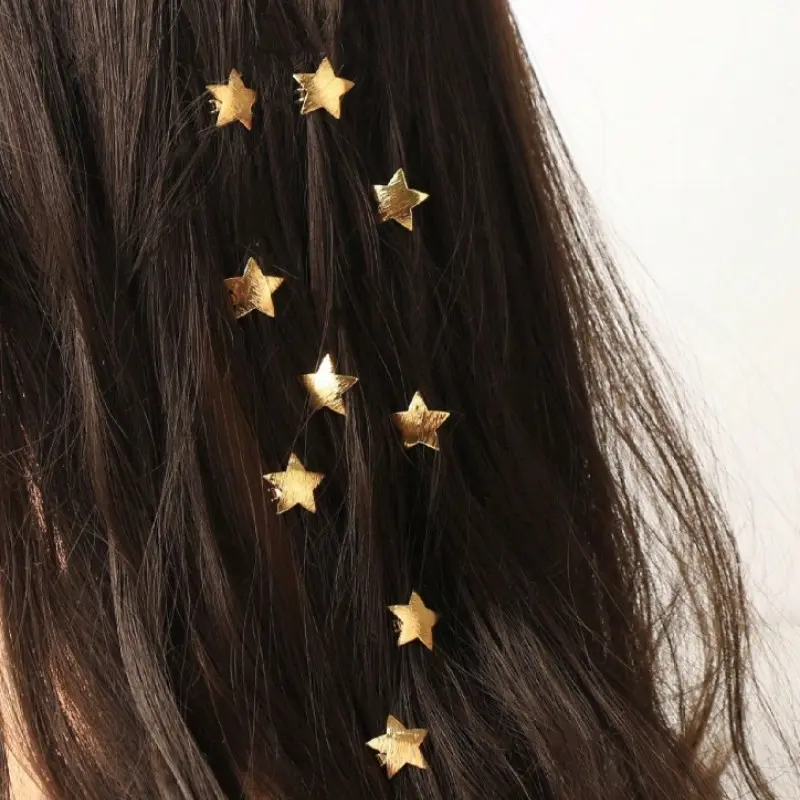 Mini Gold Star Snap Hair Clips, Butterfly and Dragonfly Hair Clips, Cute Hair Barrettes for Braids, Bangs and Daily Hairstyle Decoration, Hair Accessories for Braids, Hair Style Accessory
