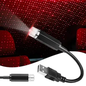 Car Roof Star Night Light, Portable Adjustable USB Flexible Interior LED Romantic Atmosphere Star Night Projector, Inside Car Lighting for Cars Bedrooms Parties Decoration