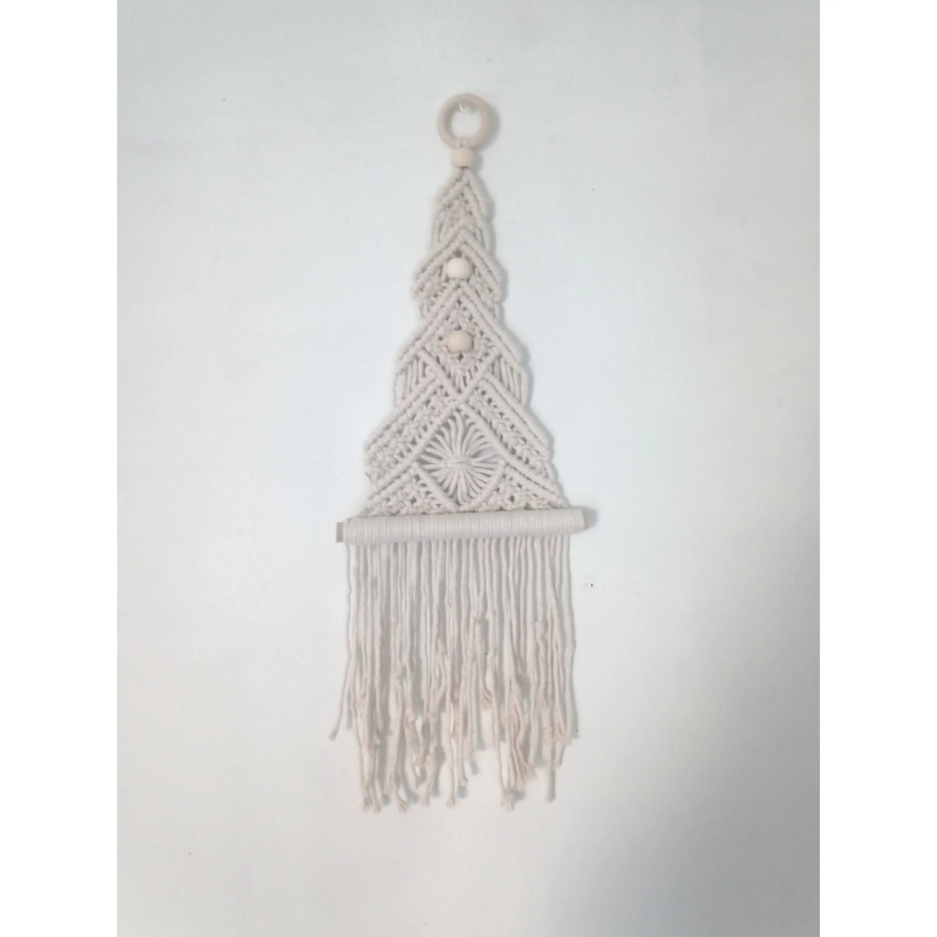 Macrame Christmas Tree Wall Hanging, Small Macrame Christmas Tree Wall Hanging, Small Space Christmas Decor, RV Living Holiday Decor