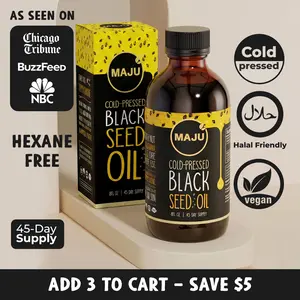 MAJU Black Seed Oil (8oz) - Herbal Joint Support, Immune Boosting & Digestion Support, Body, Consumable, Body Massage & More Cosmetic Comfort