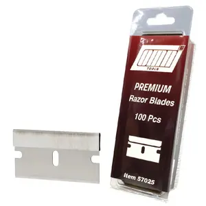 Industrial Single Edge Razor Blades for Scraper, Flat Razor Blade, Suitable for Removing Labels, Decals, Stickers and Old Paint (100 pcs)