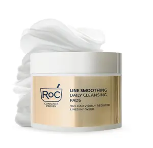 RoC Resurfacing Disks, Hypoallergenic Exfoliating Makeup Remover Pads for Wrinkles and Skin Tone, Hypo-Allergenic Skin Care, Oil-Free Daily Cleanser, 28 Count (Packaging May Vary)